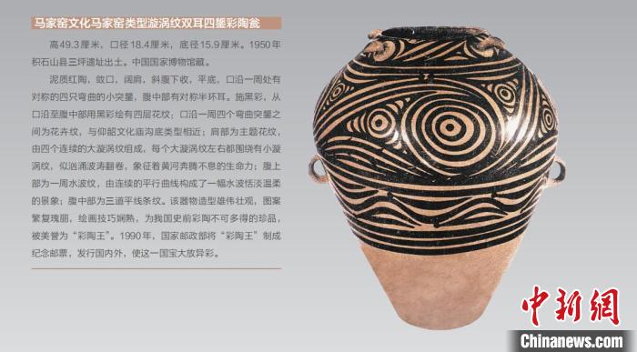 圖為“彩陶王”展板?！∨R夏州融媒體供圖